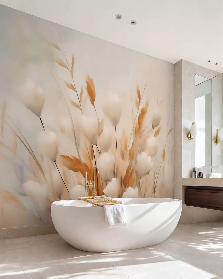 wall murals Abstract dried flowers w05851