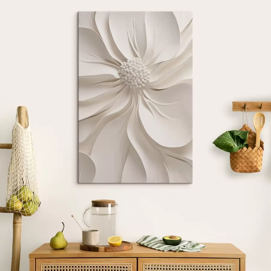 wall murals 3D White Petal Close-up s50399