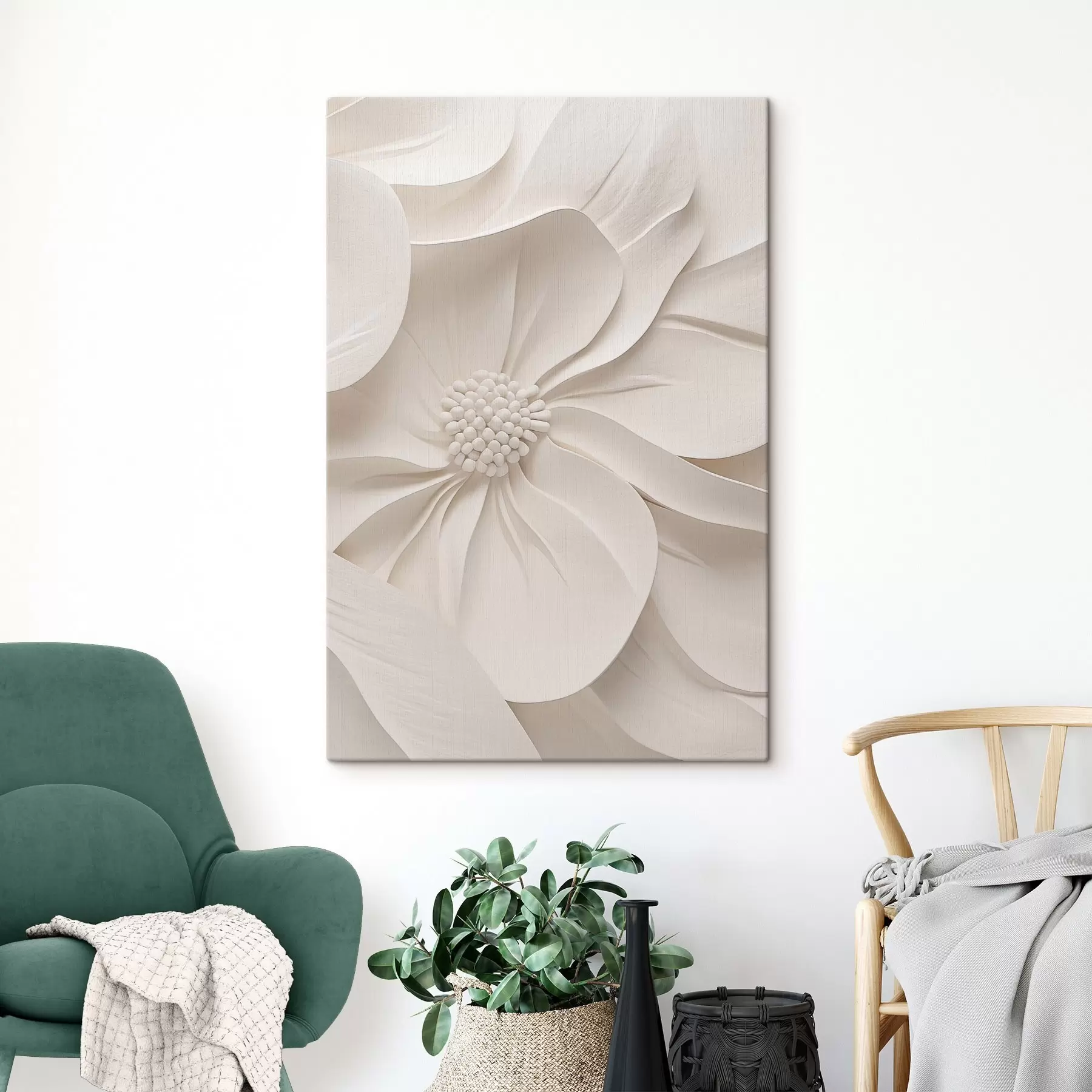 wall murals Relief Open Flower s50400