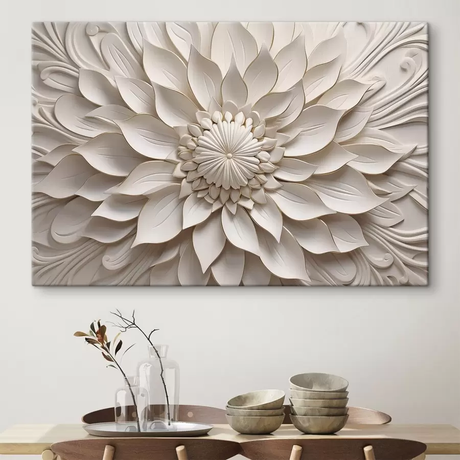 wall murals Pearl Dahlia Relief s50402