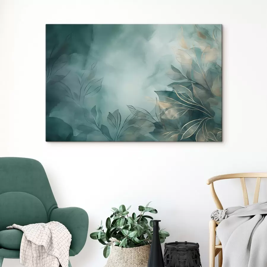 wall murals Turquoise Watercolor Haze s50404