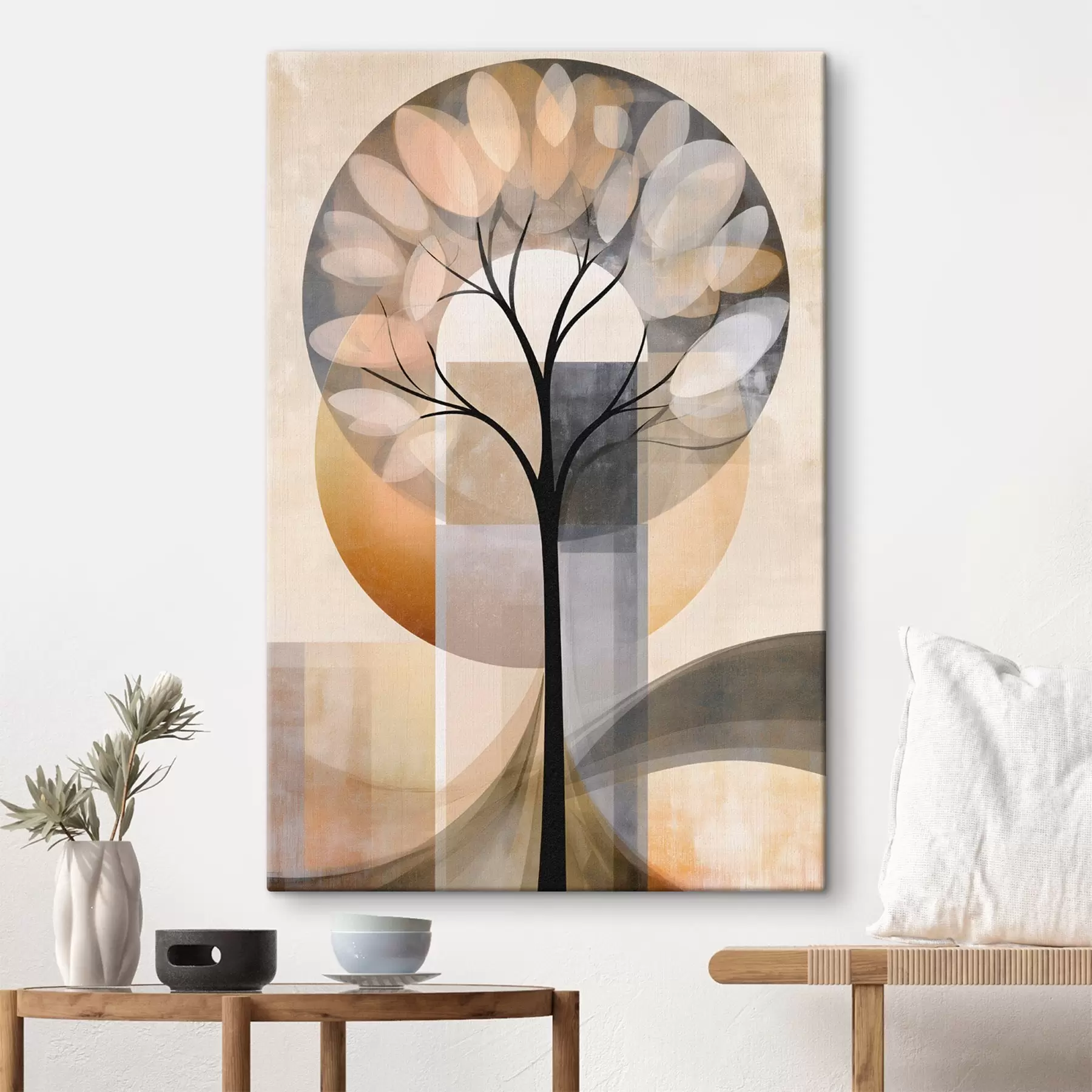 wall murals An abstract tree in the Scandinavian style s50489