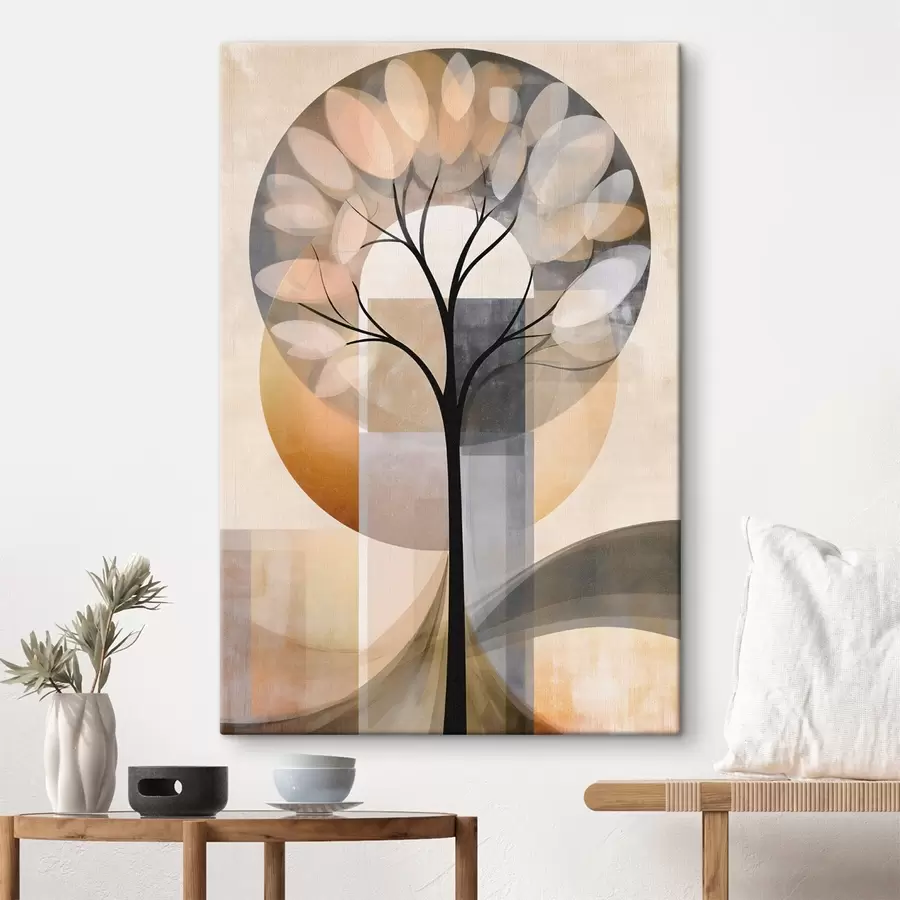 murales Un árbol abstracto de estilo escandinavo s50489
