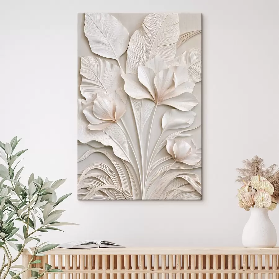 murales Flores tropicales en estilo de bajorrelieve s50515