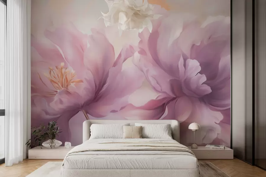 peintures murales Grandes fleurs de pivoine w05797