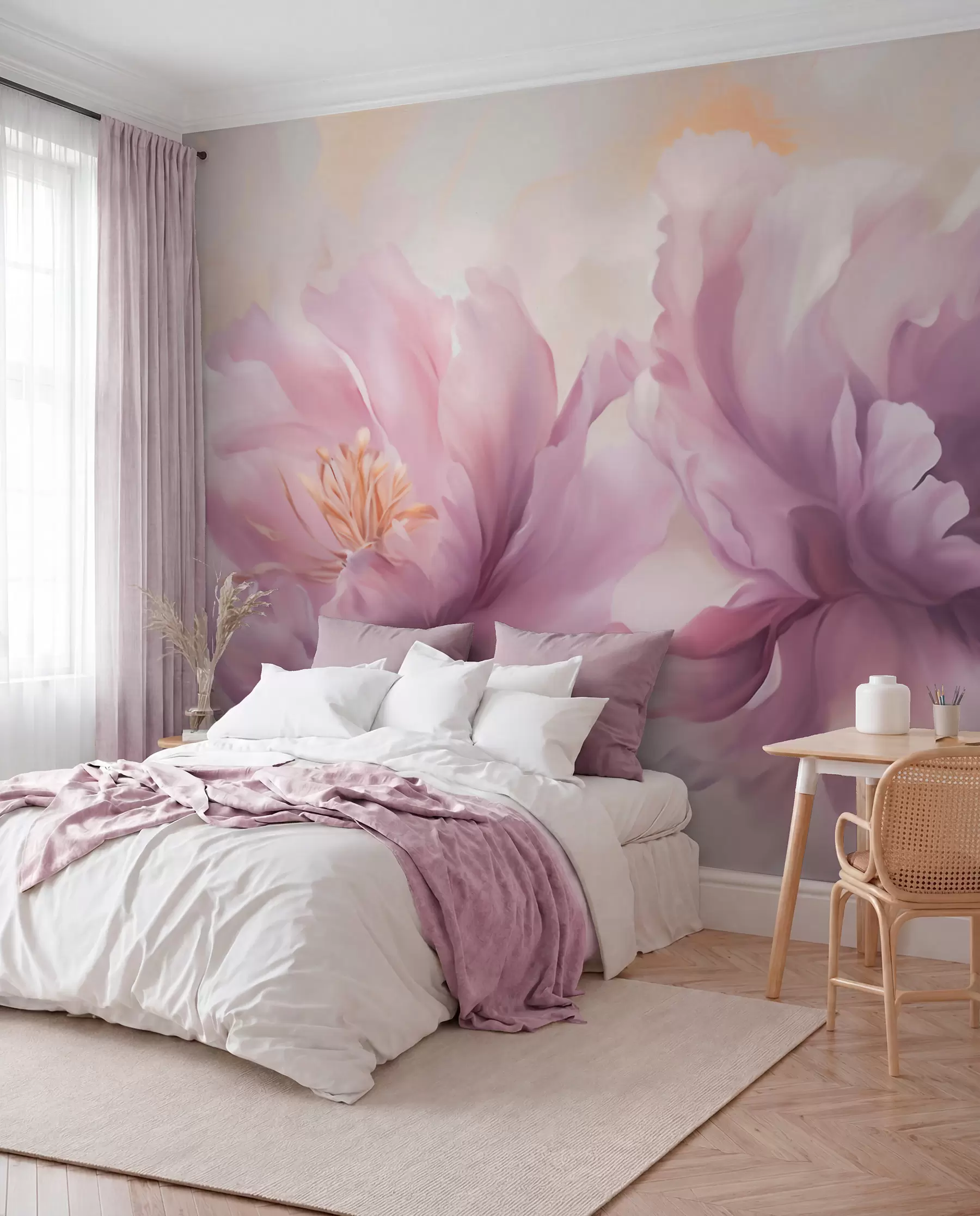 Wall Mural Photo Wallpaper Large peony flowers w05797
