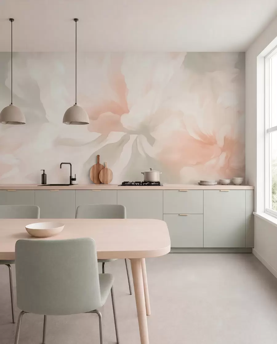 peintures murales Grandes fleurs de pivoine w05838