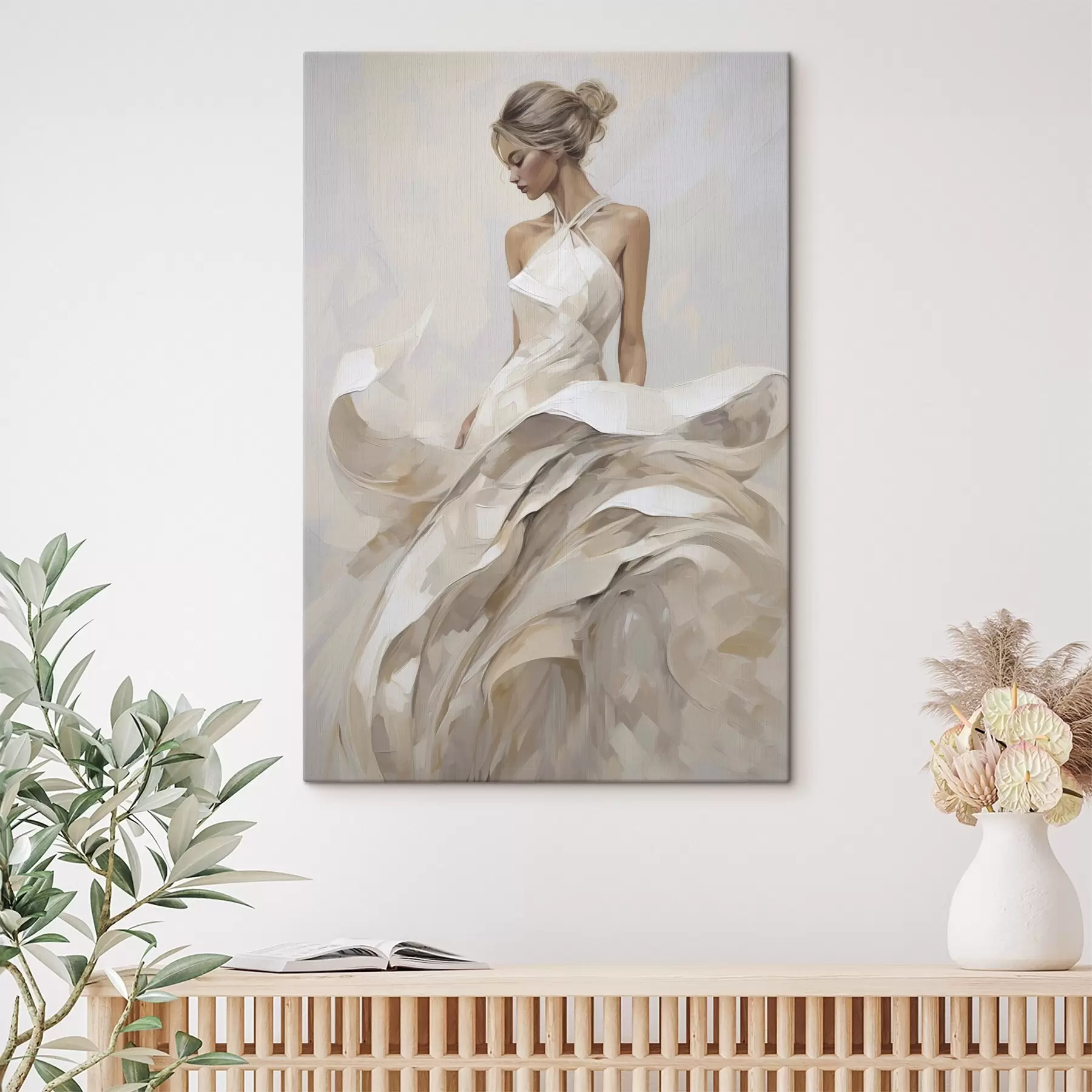 wall murals Girl in a dress s50658