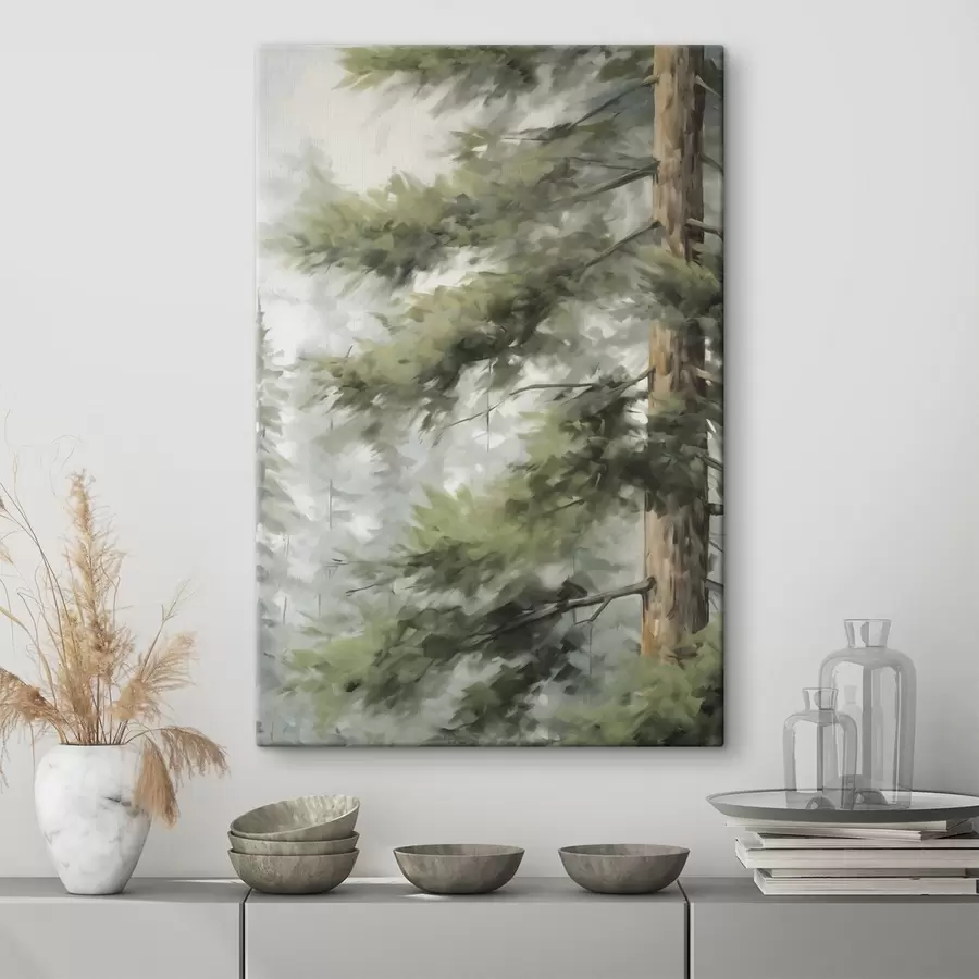wall murals Pine branches, imitation painting s50662