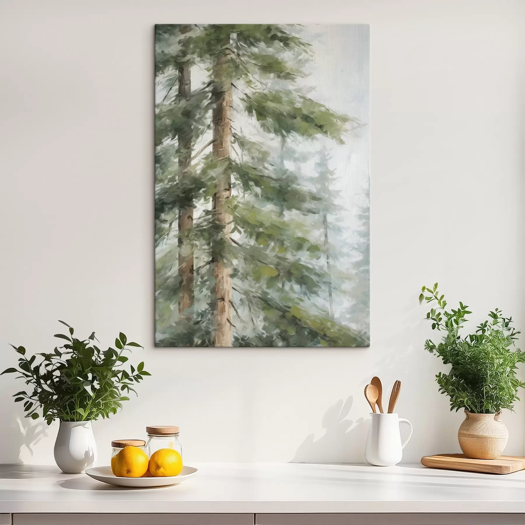 wall murals Pine, imitation painting s50663