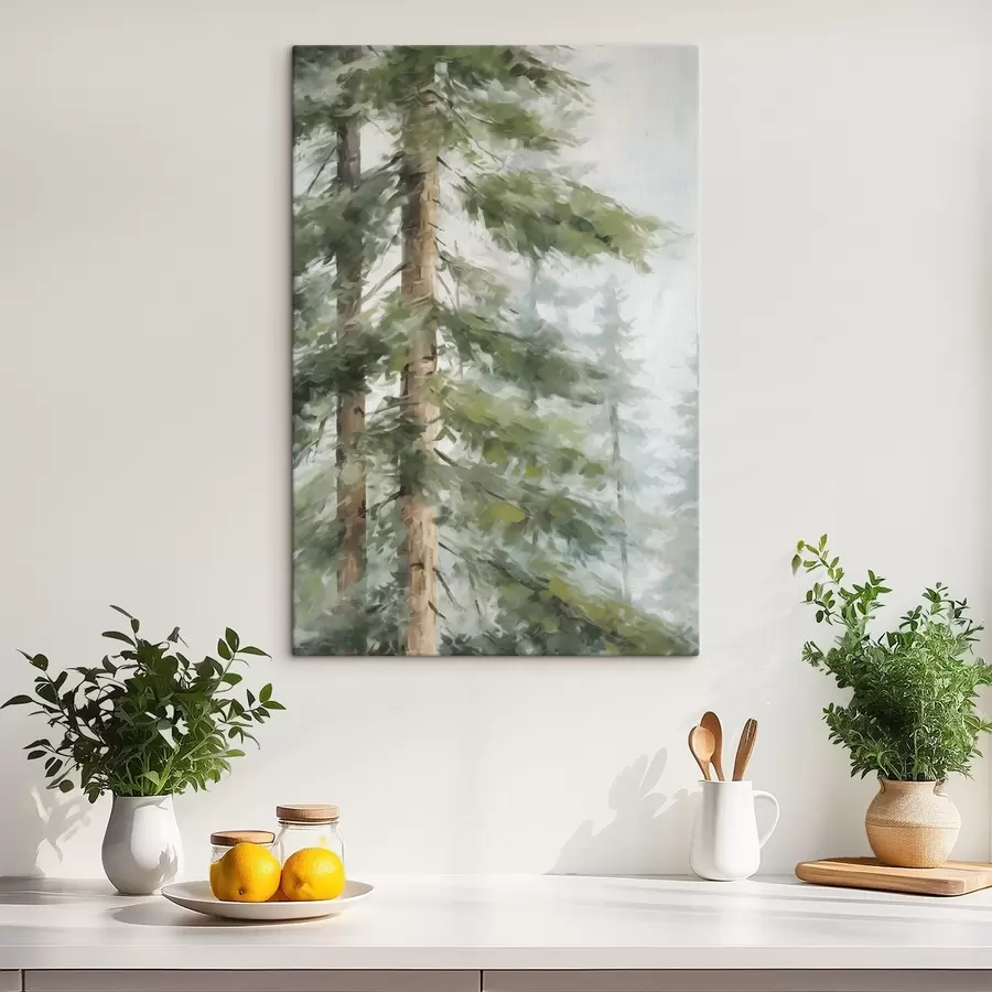 wall murals Pine, imitation painting s50663