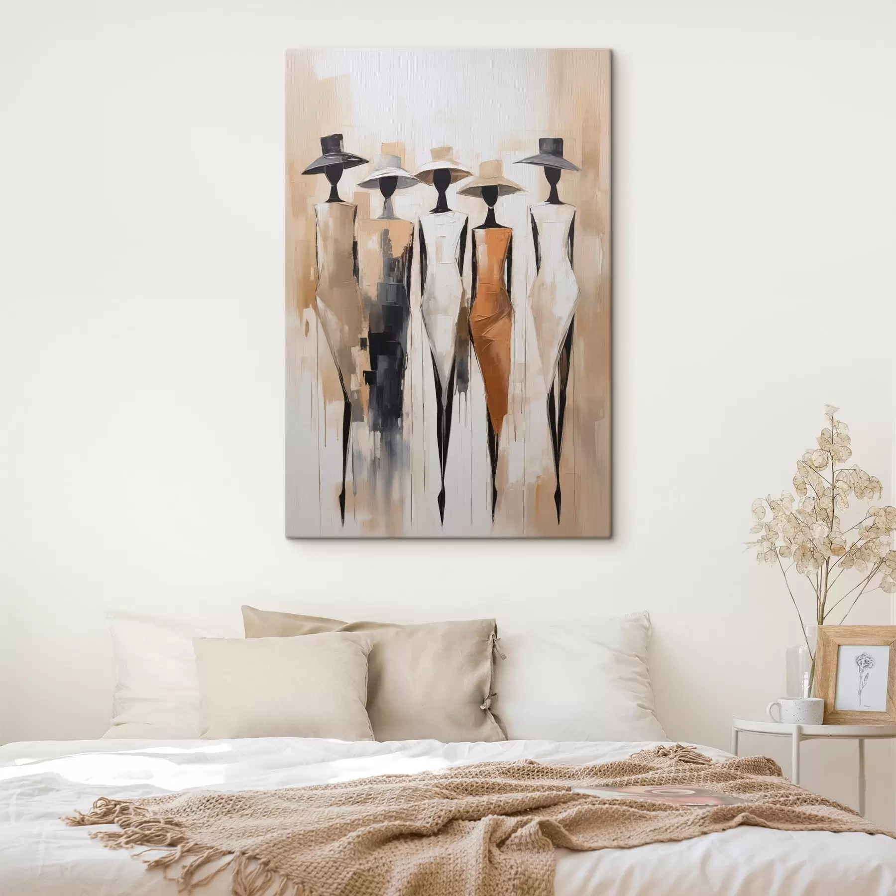 wall murals Abstract silhouettes, imitation painting s50664