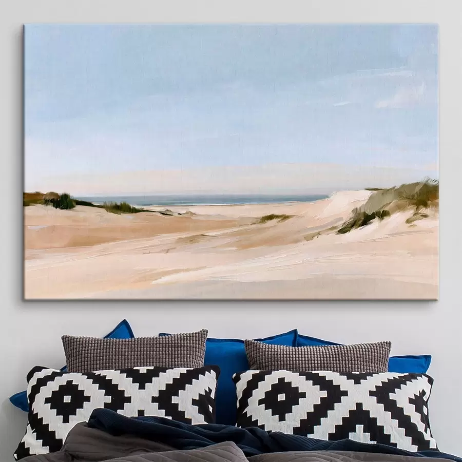 wall murals Beach grasses by the sea in warm light s50576