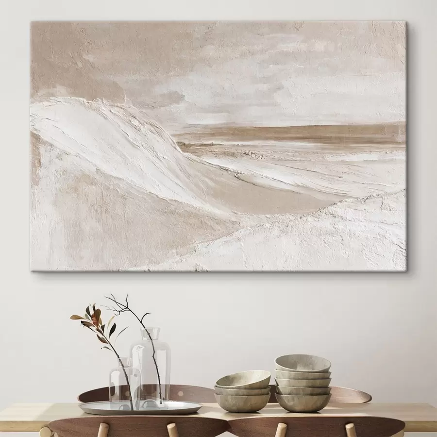 wall murals Abstract textured landscape in pale beige tones s50577