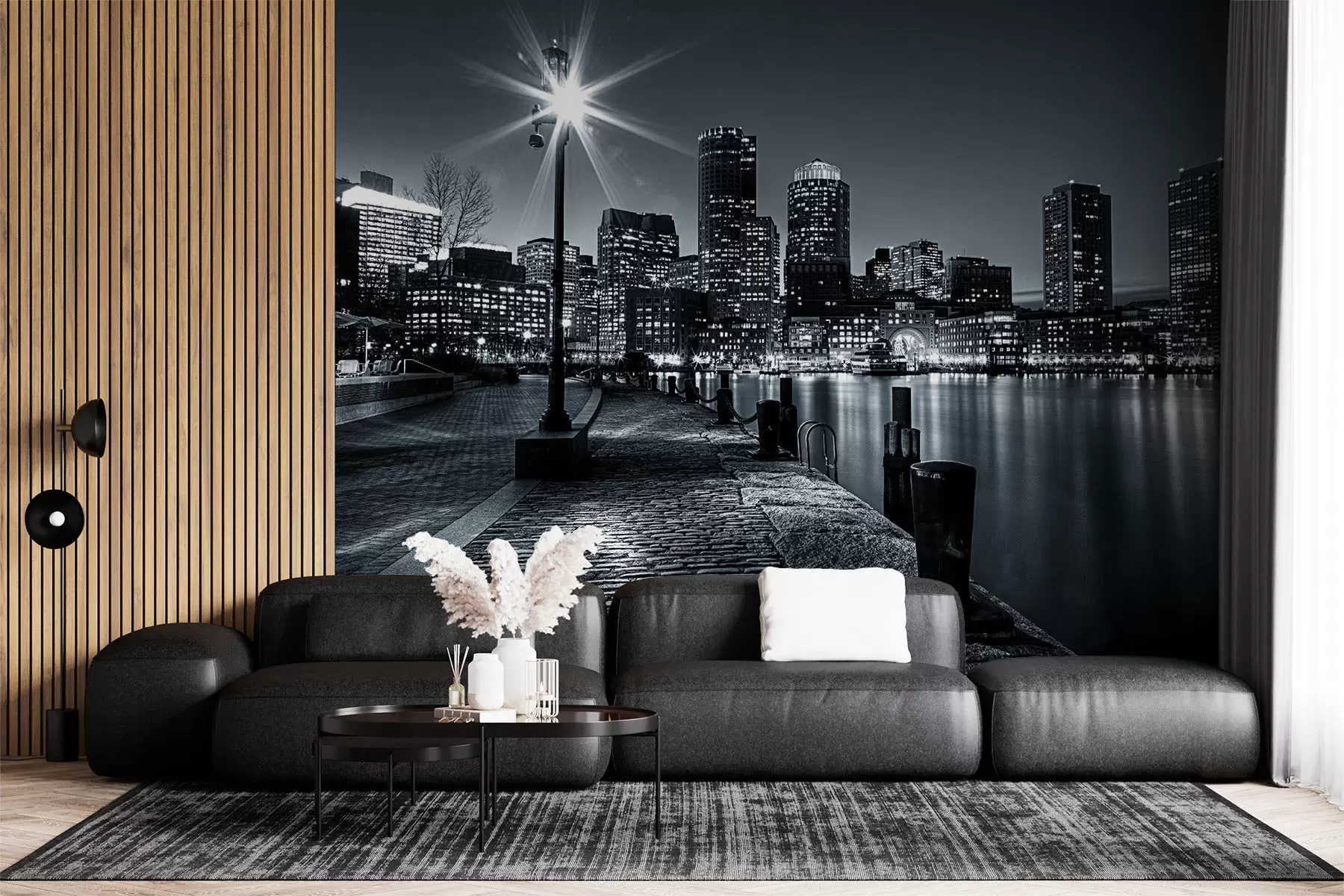 peintures murales Bâtiment, eau et ciel u54150