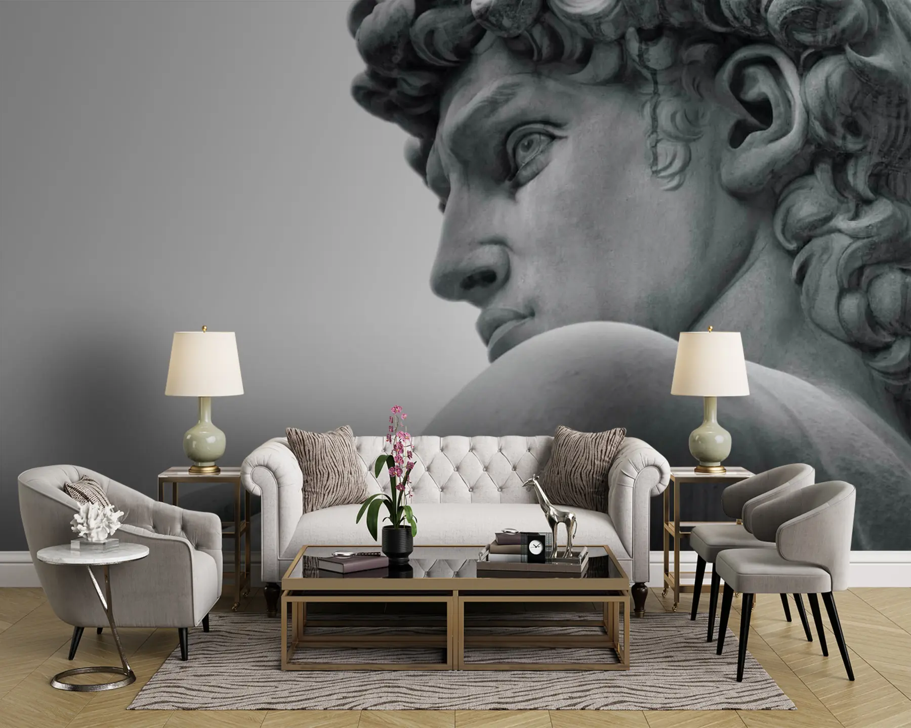 Wall Mural Photo Wallpaper Nose, eye e sculpture u57196