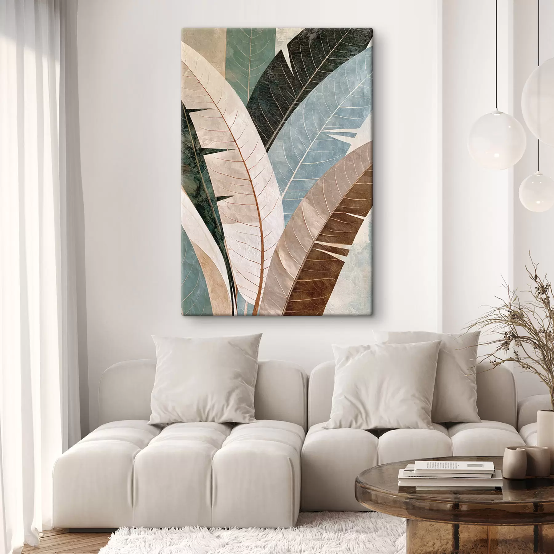 wall murals Large tropical leaves s50464