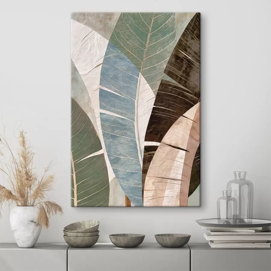 wall murals Large tropical leaves s50566