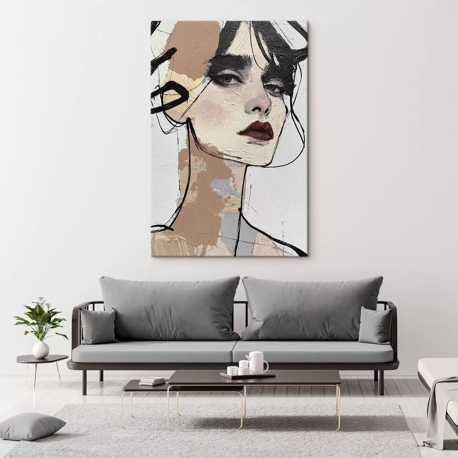 murales Retrato abstracto de una mujer s50569
