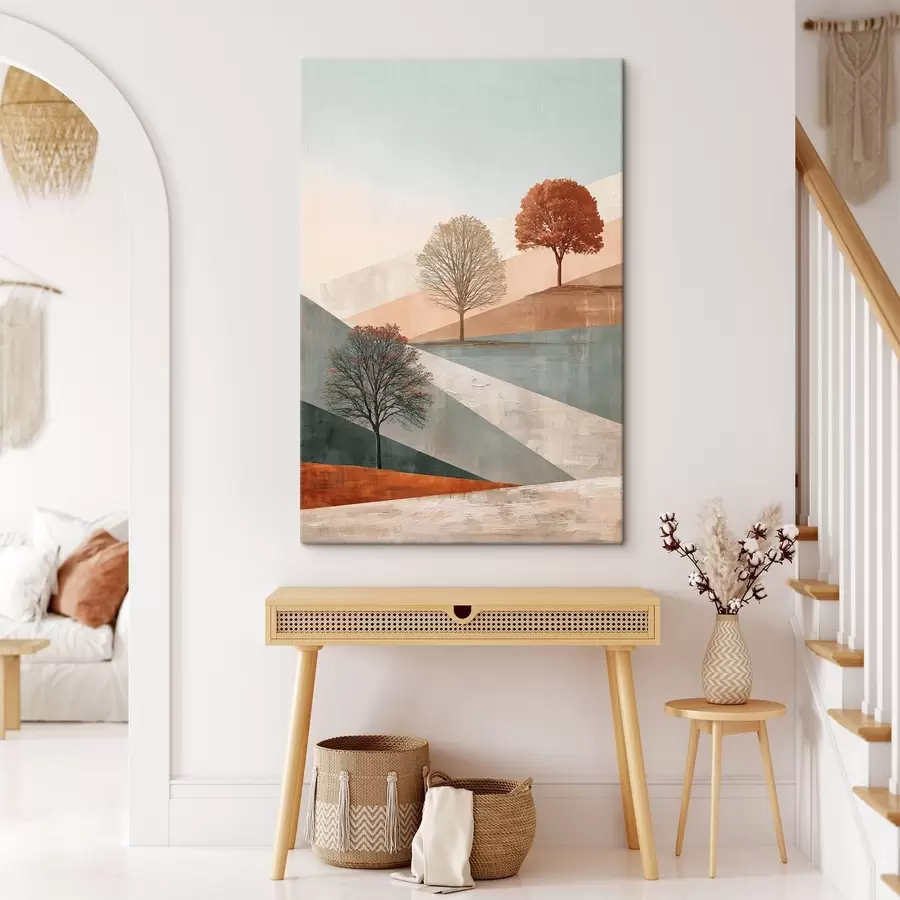 wall murals Abstract landscape with trees s50570