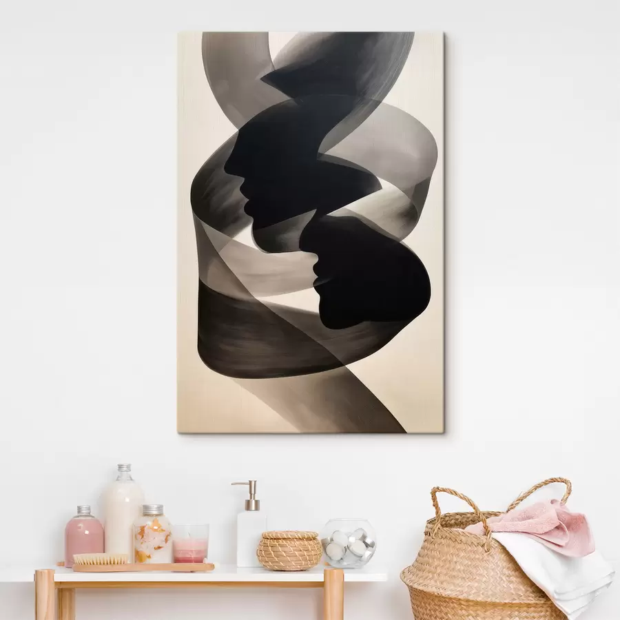wall murals Abstract silhouette faces s50697