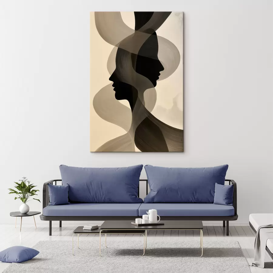 wall murals Abstract silhouette faces s50698