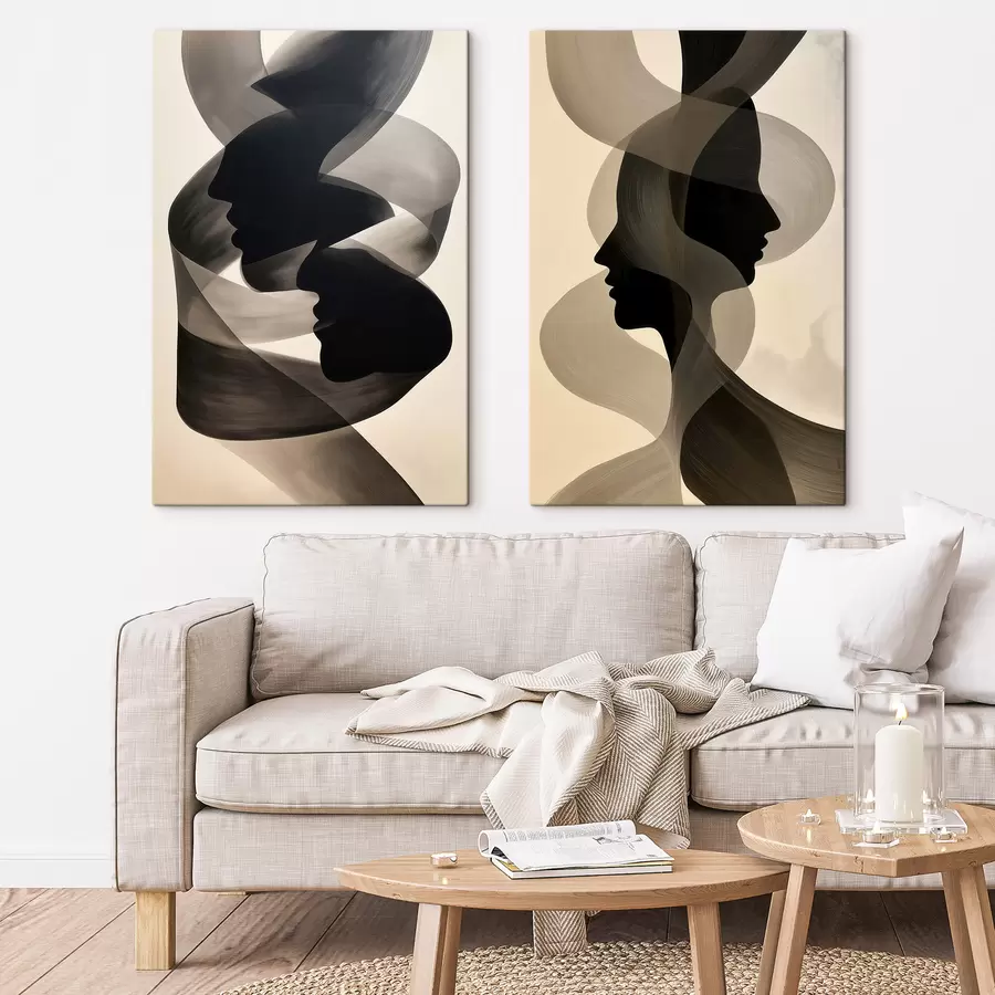 Wall Mural Photo Wallpaper Abstract Faces m30984