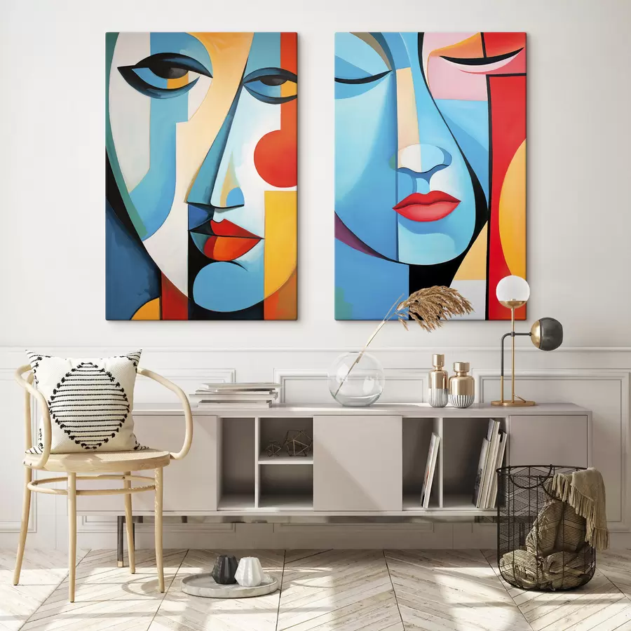 Wall Mural Photo Wallpaper Abstract Faces m30985