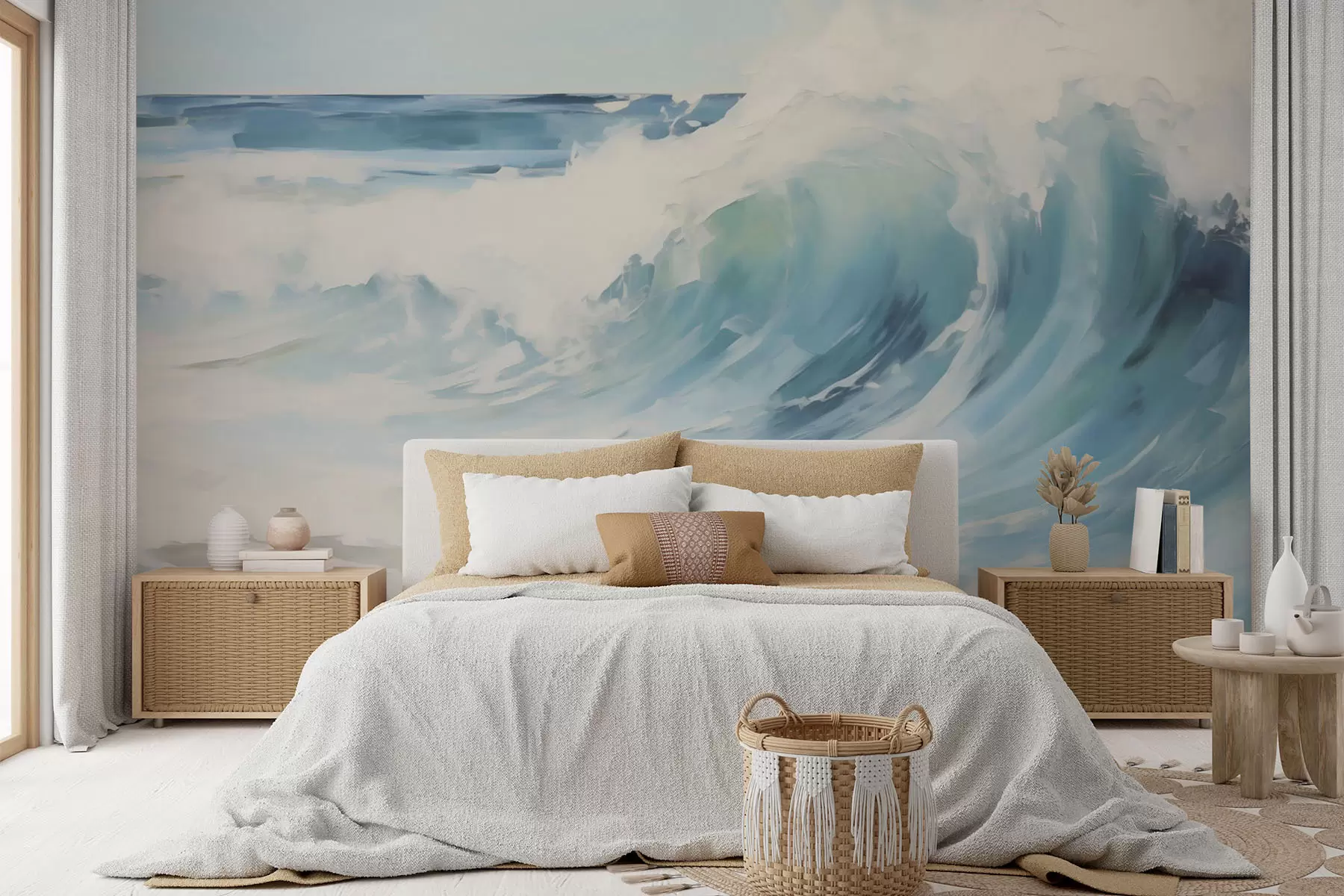 peintures murales Vagues, imitation de peinture w05899