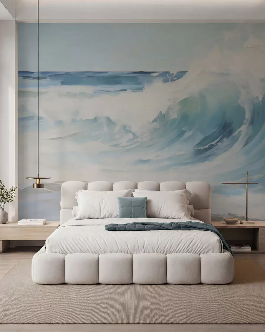 peintures murales Vagues, imitation de peinture w05899