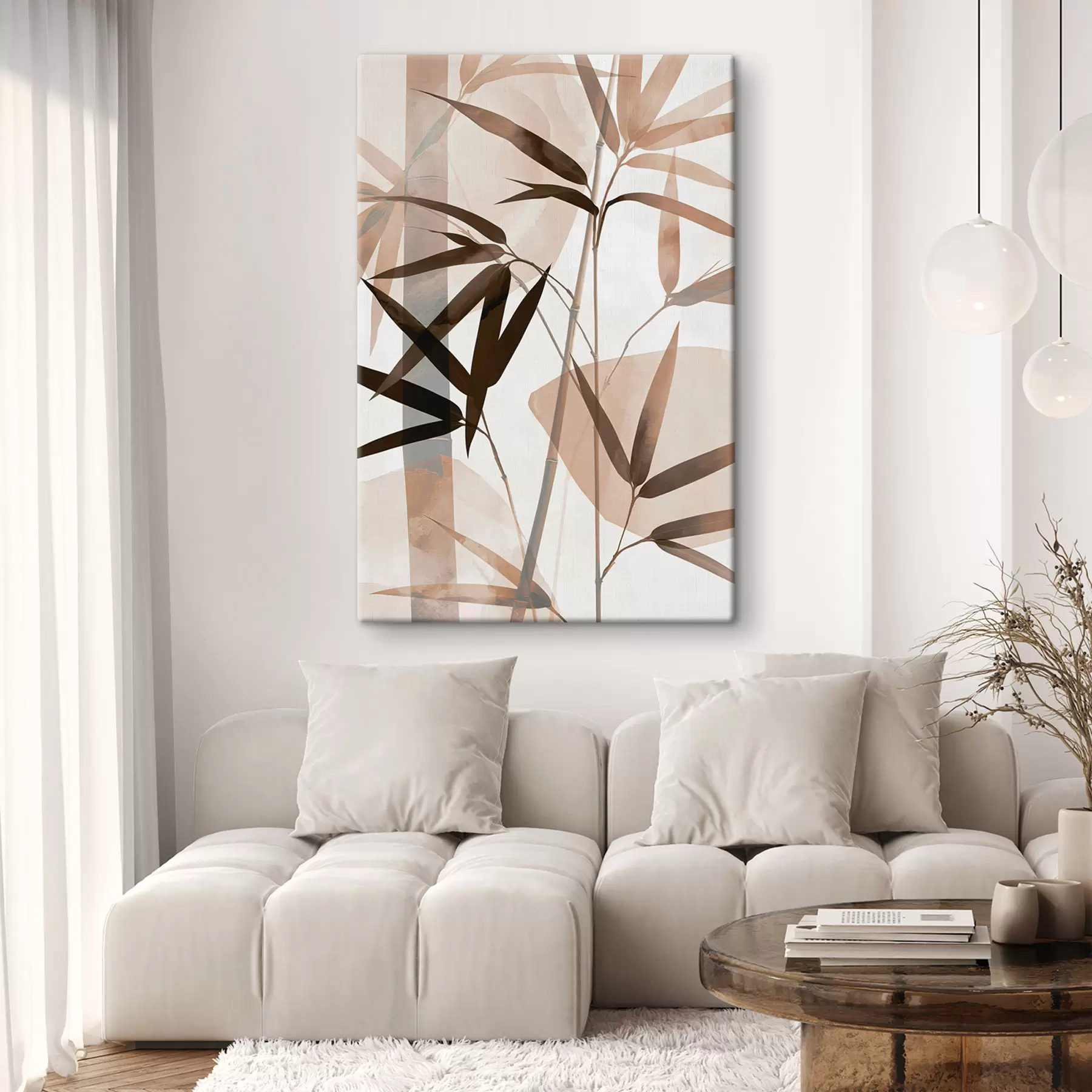 wall murals Abstract bamboo leaves s50574