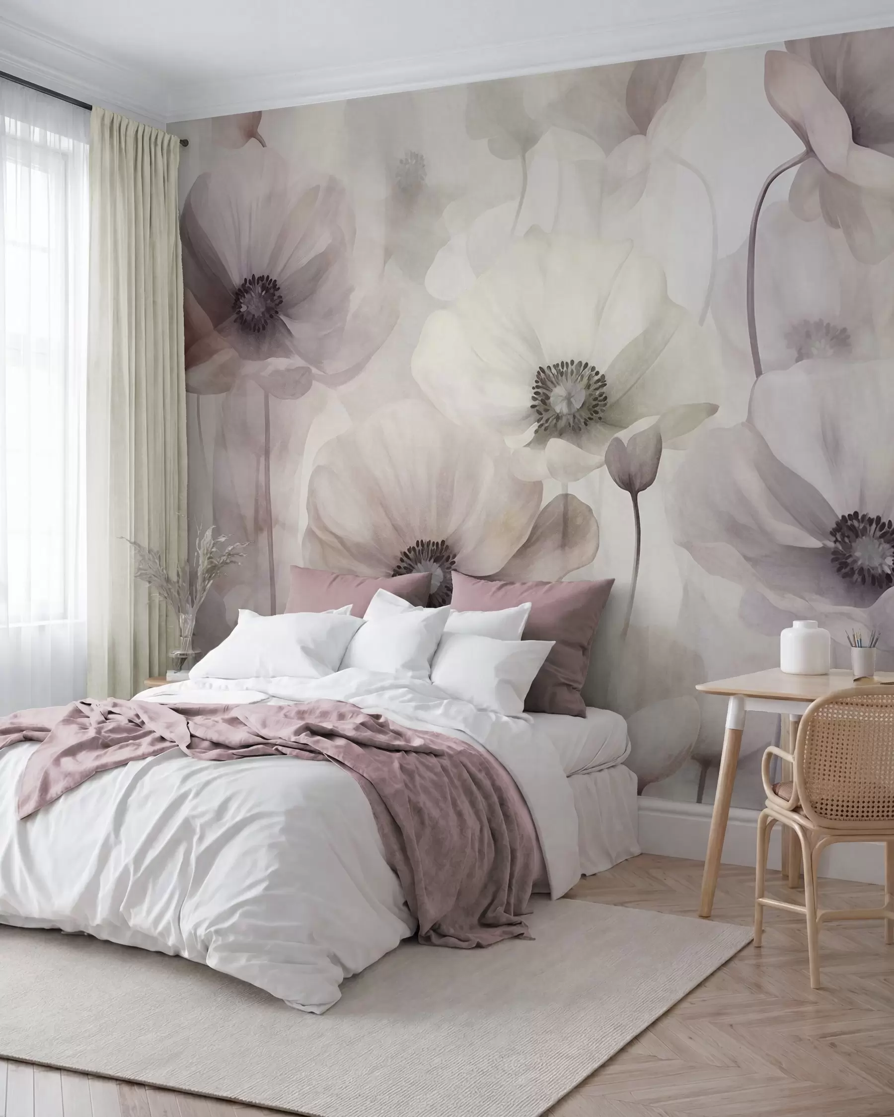 Wall Mural Photo Wallpaper Pearly Petals w10029