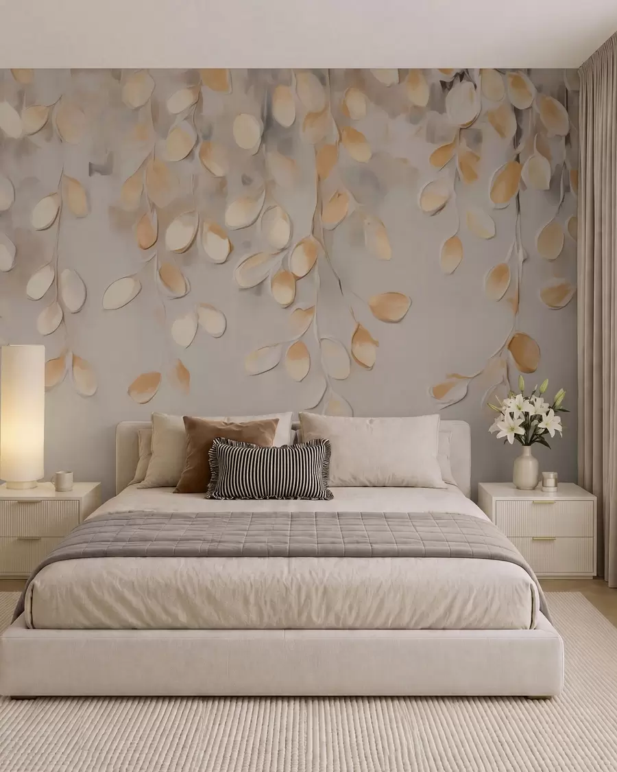 Wall Mural Photo Wallpaper Abstract hanging leaves w05900