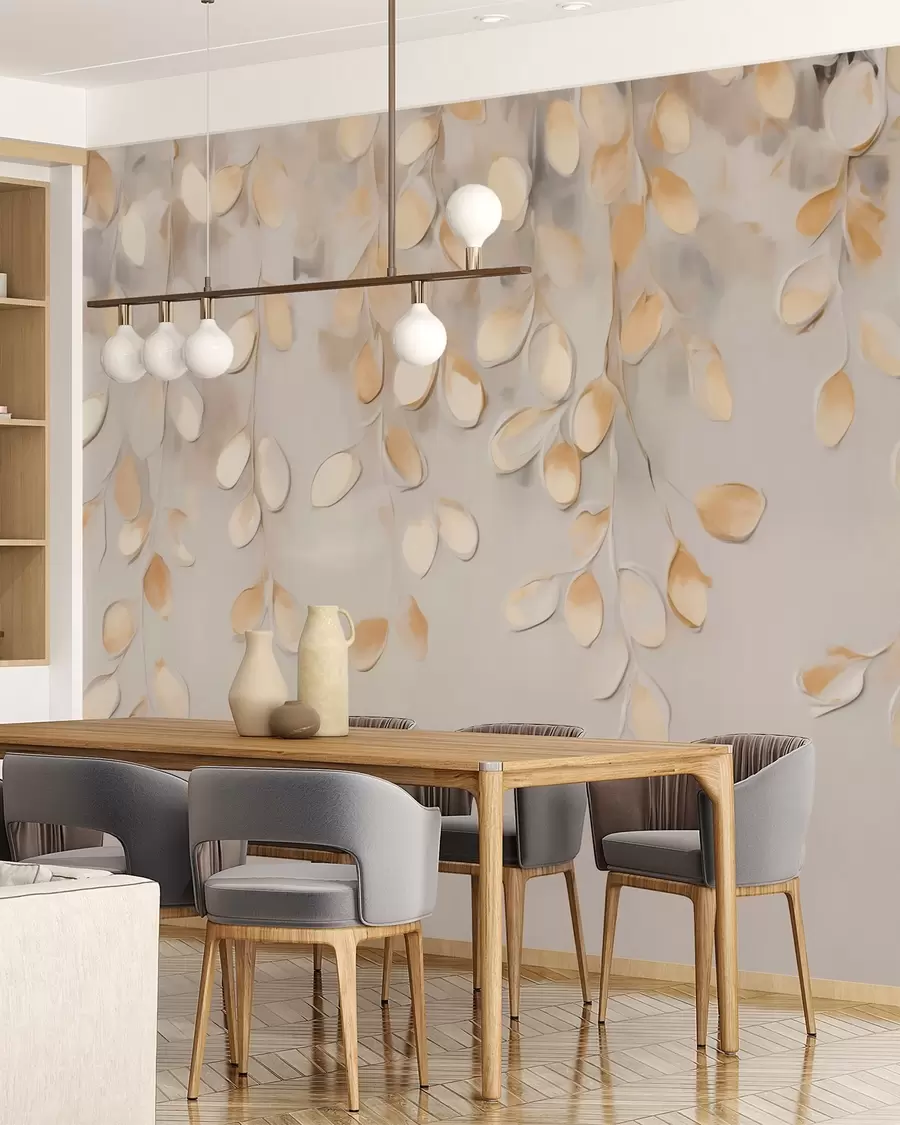 Wall Mural Photo Wallpaper Abstract hanging leaves w05900