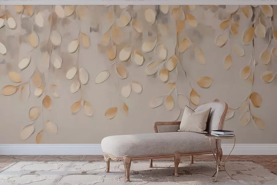 Wall Mural Photo Wallpaper Abstract hanging leaves w05900