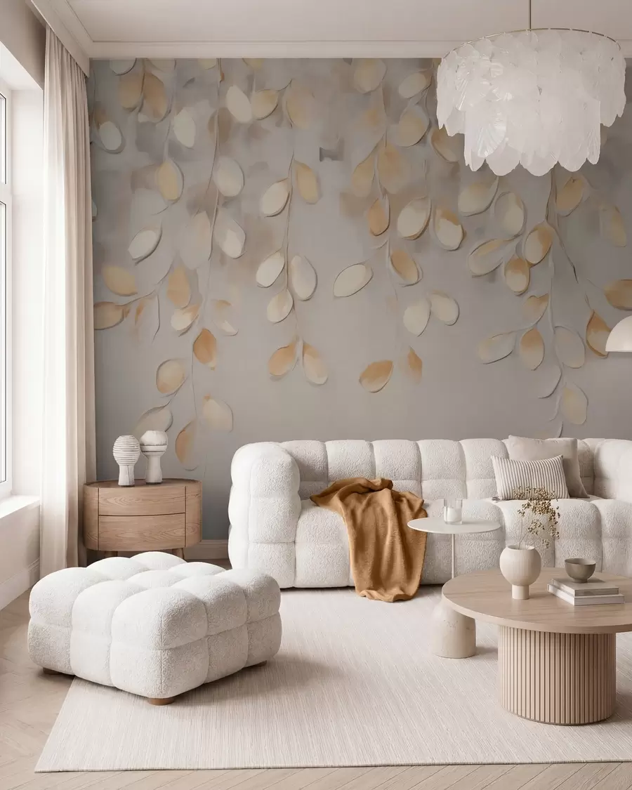 Wall Mural Photo Wallpaper Abstract hanging leaves w05900