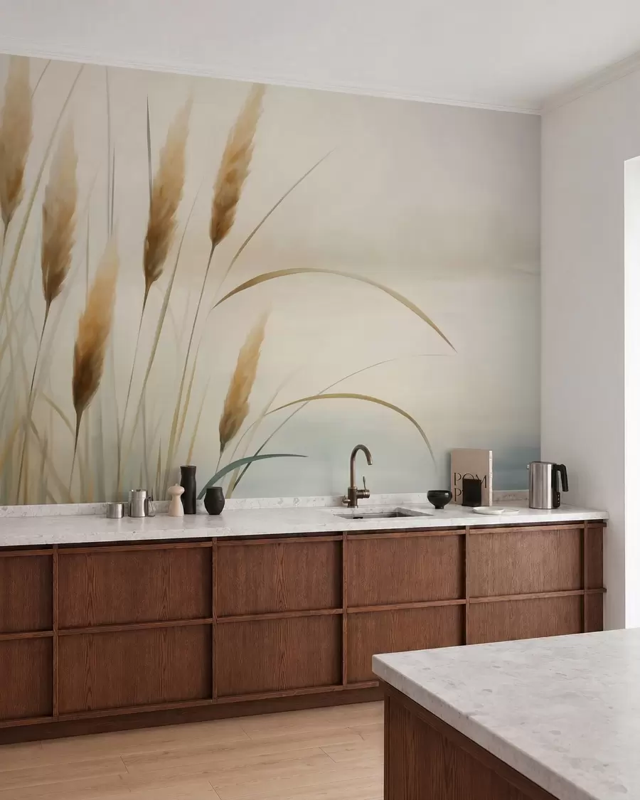 wall murals Abstract reeds, imitation painting w05902