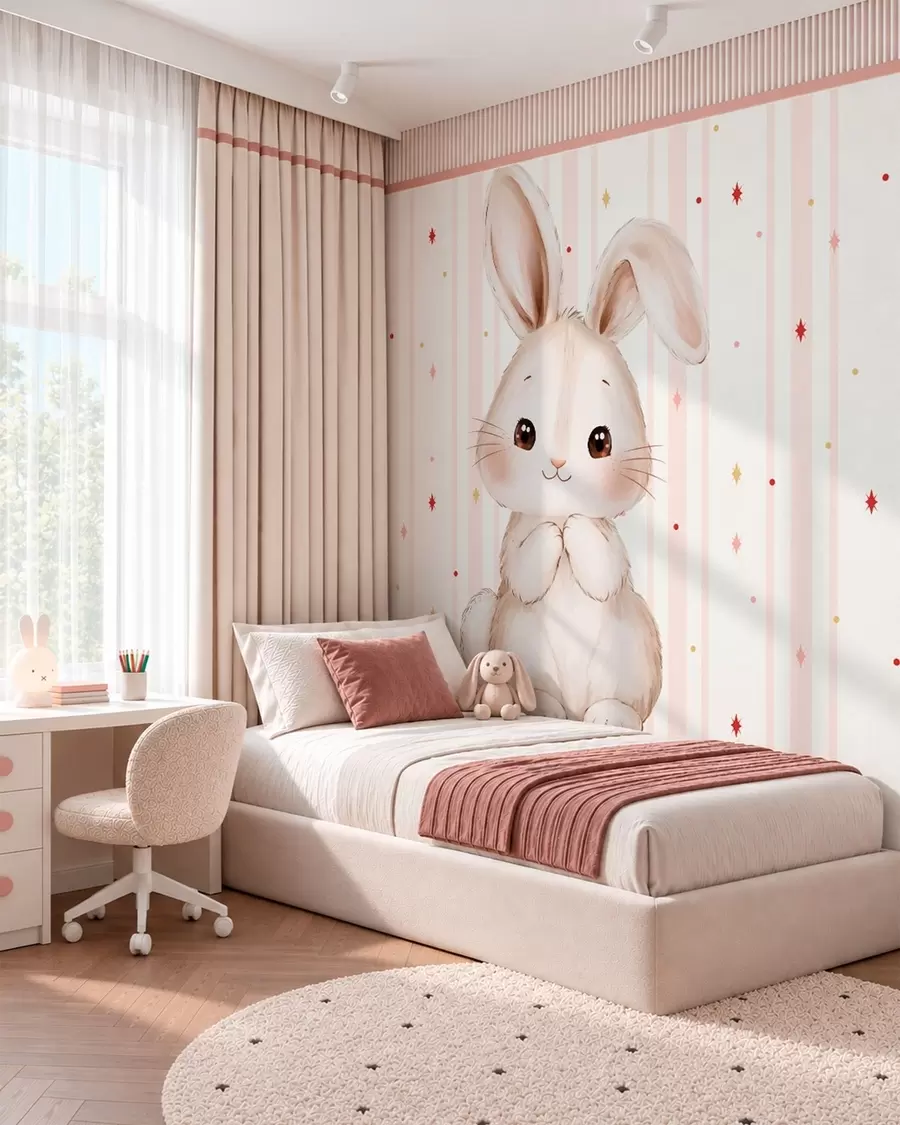 Wall Mural Photo Wallpaper Little Bunny under the Stars w05920