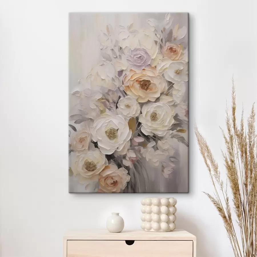 wall murals Abstract roses, imitation of a painting s50766