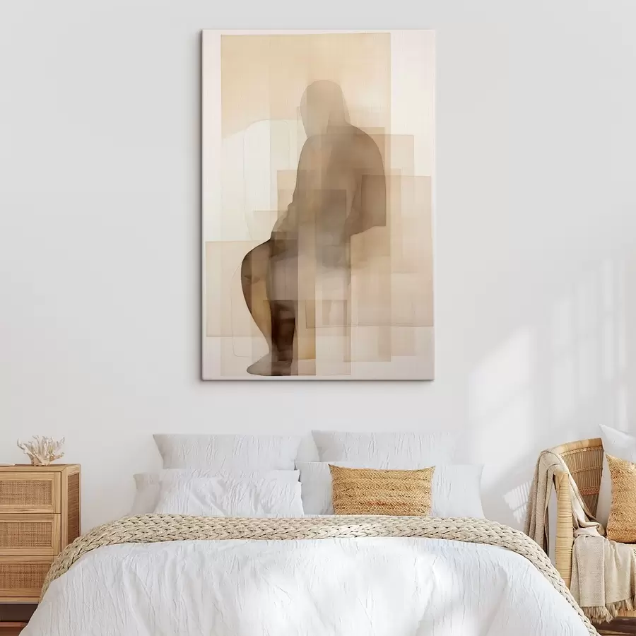 wall murals Abstract seated figure, imitation painting s50769