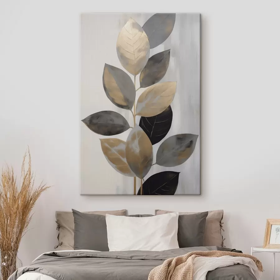 wall murals Decorative branch with leaves, imitation painting s50777