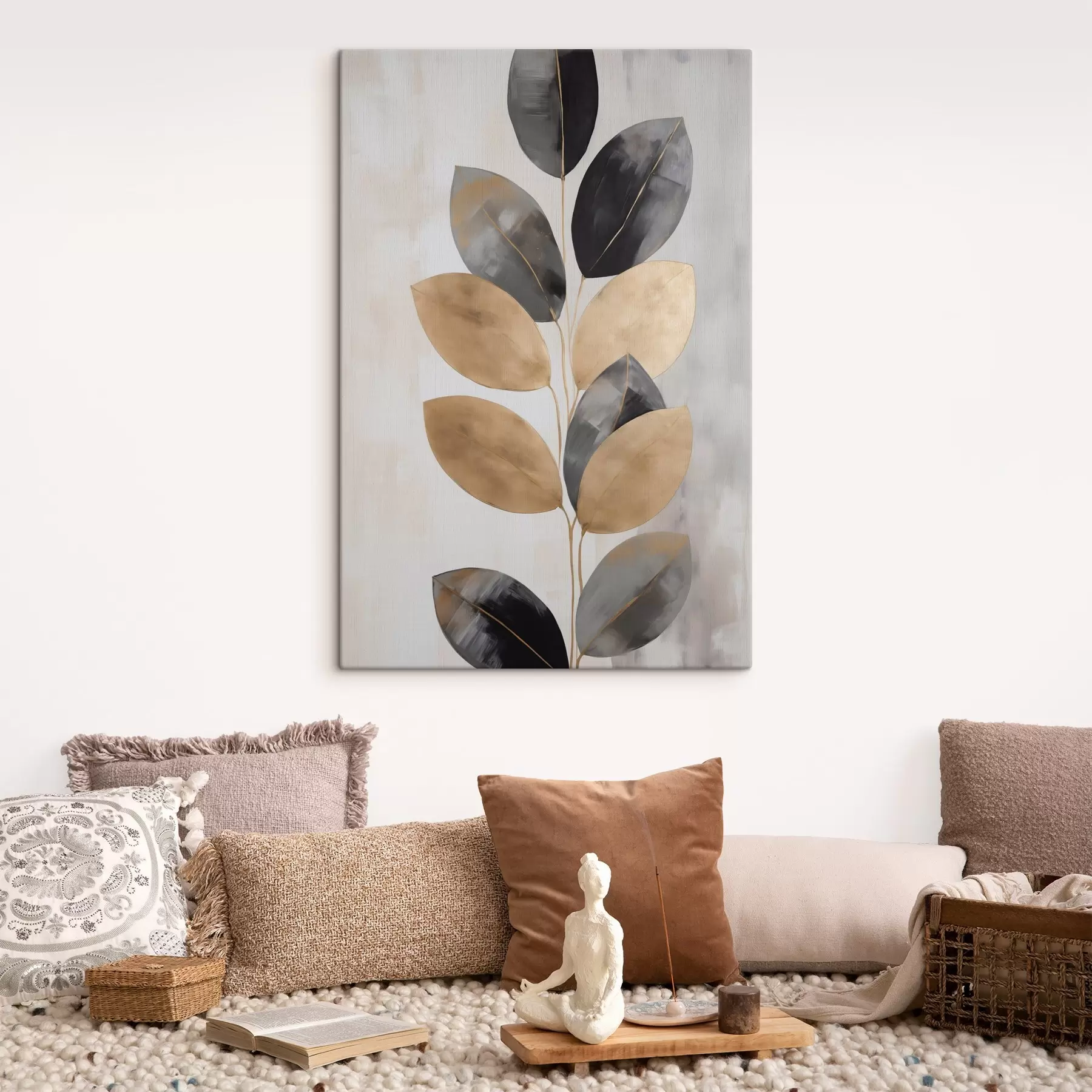 wall murals Leaves, imitation painting s50778