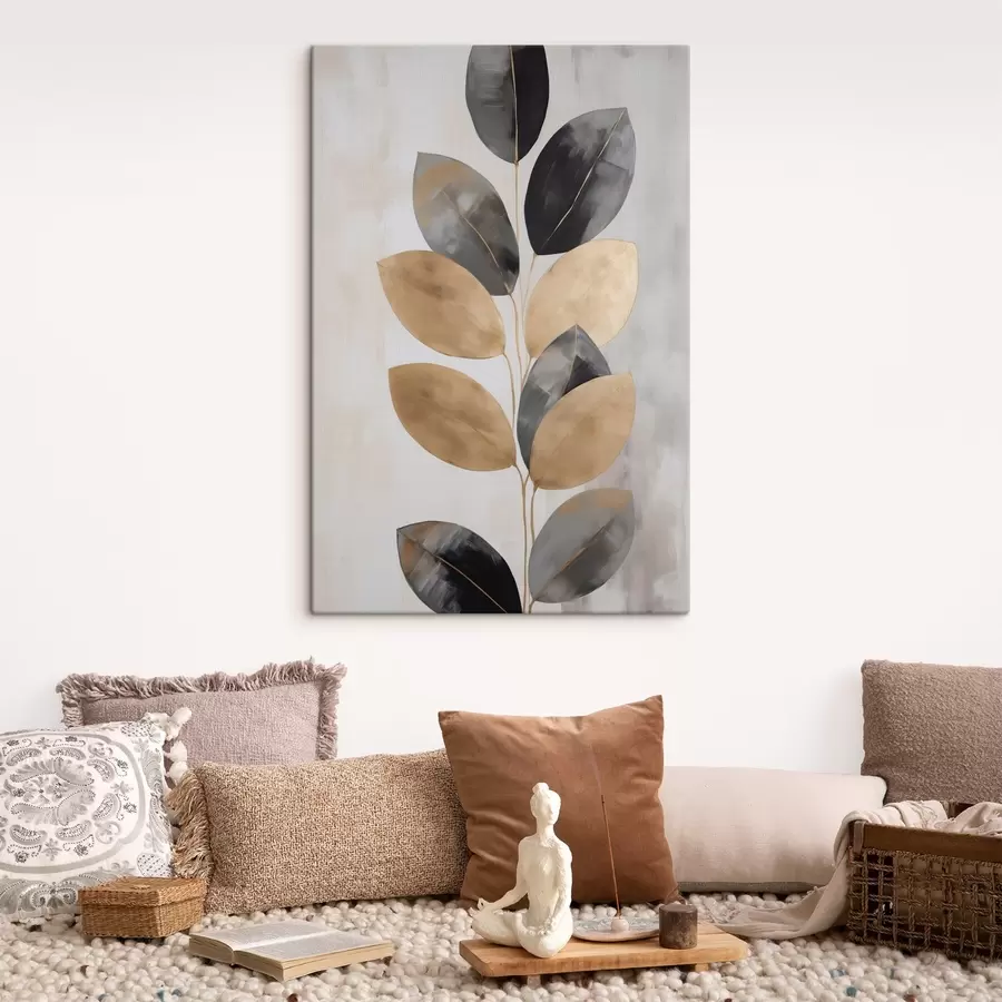 wall murals Leaves, imitation painting s50778