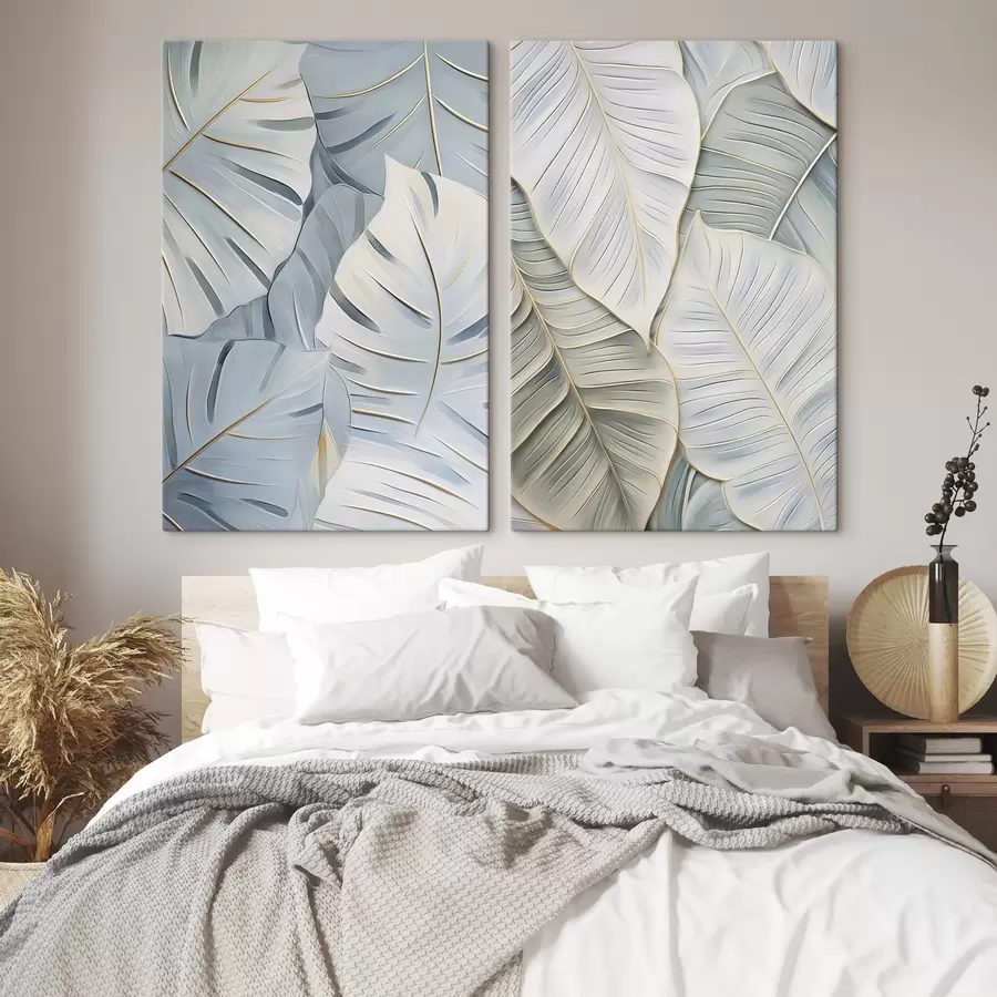 wall murals Abstract tropical leaves, imitation painting m31005
