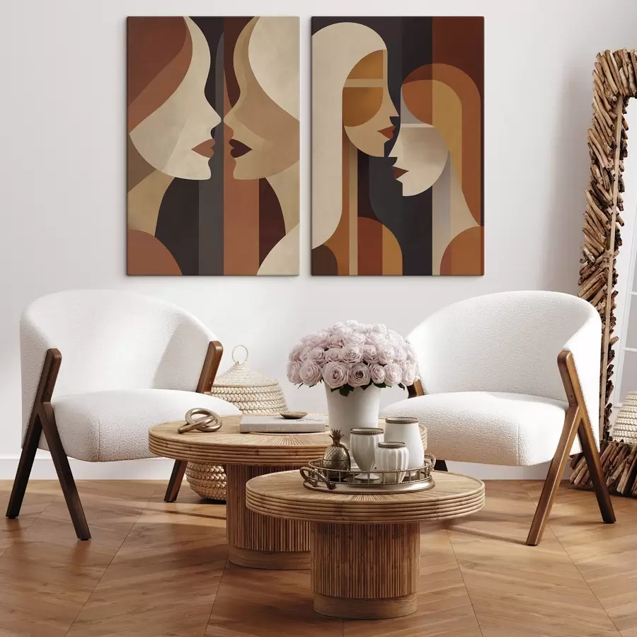 Wall Mural Photo Wallpaper Abstract silhouettes of women m31009