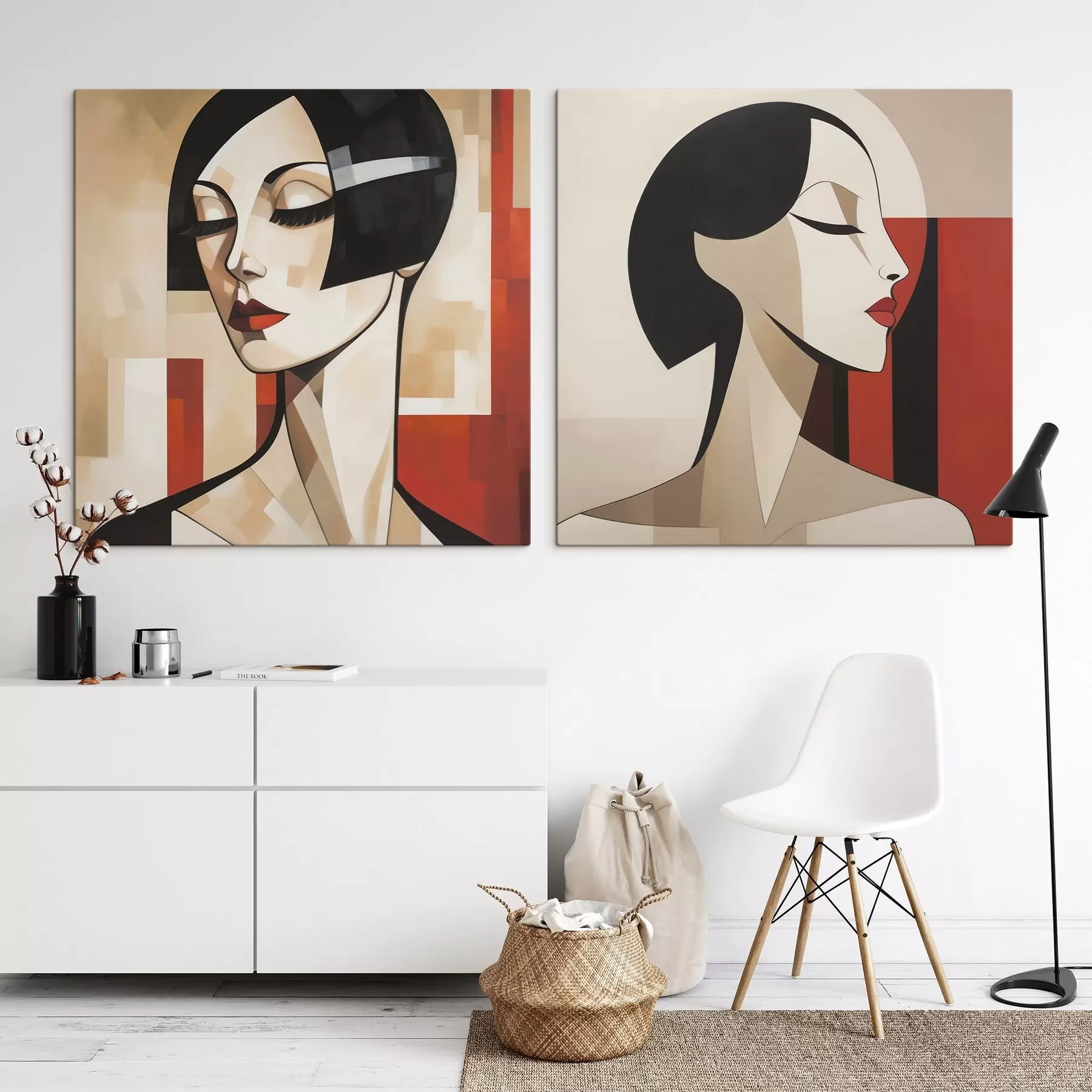 murales Retrato femenino abstracto m31011