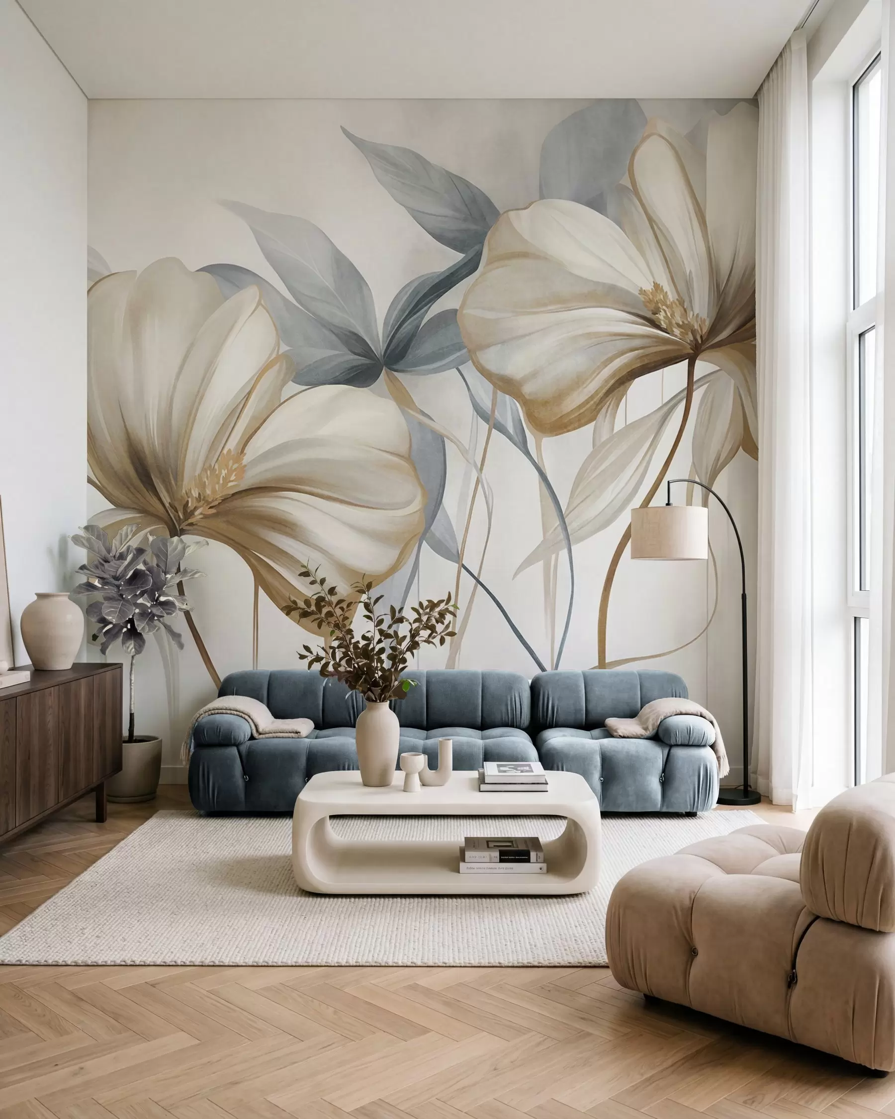 wall murals Petals and Shadows w10058