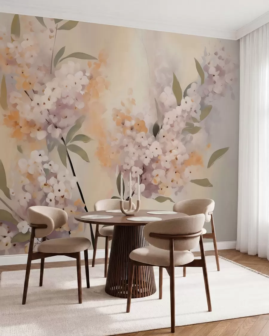 Wall Mural Photo Wallpaper Abstract branches with flowers w05872