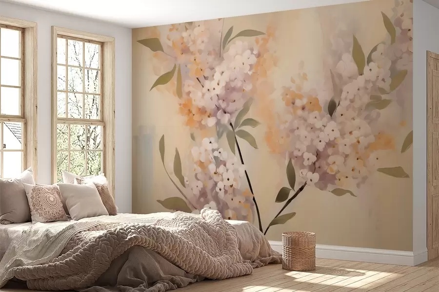 Wall Mural Photo Wallpaper Abstract branches with flowers w05872