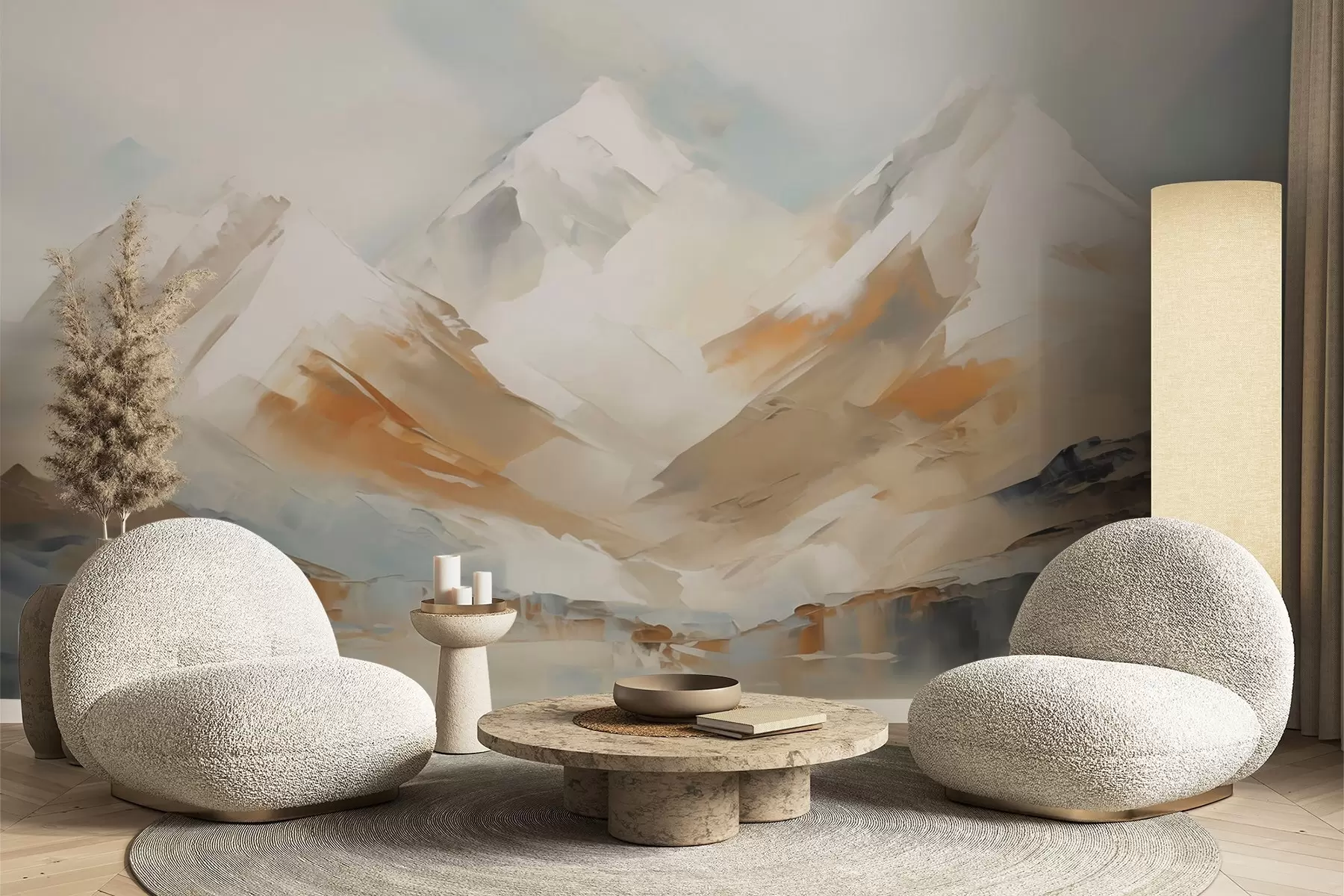 wall murals Mountains, imitation painting w05904